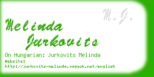 melinda jurkovits business card